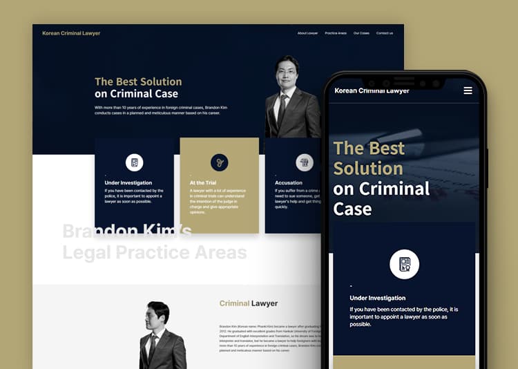 koreanlawyer 웹사이트 포트폴리오